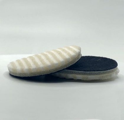 Boina de Polimento de Lã Natural e Microfibra – Híbrida – com Alto Poder de Corte